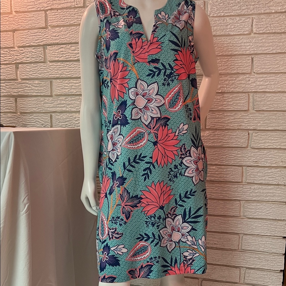 Caribbean Joe Floral Sleeveless Dress